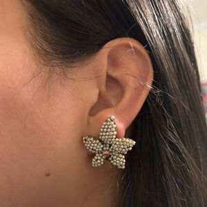 Miriam Haskell Pearl Floral Earrings